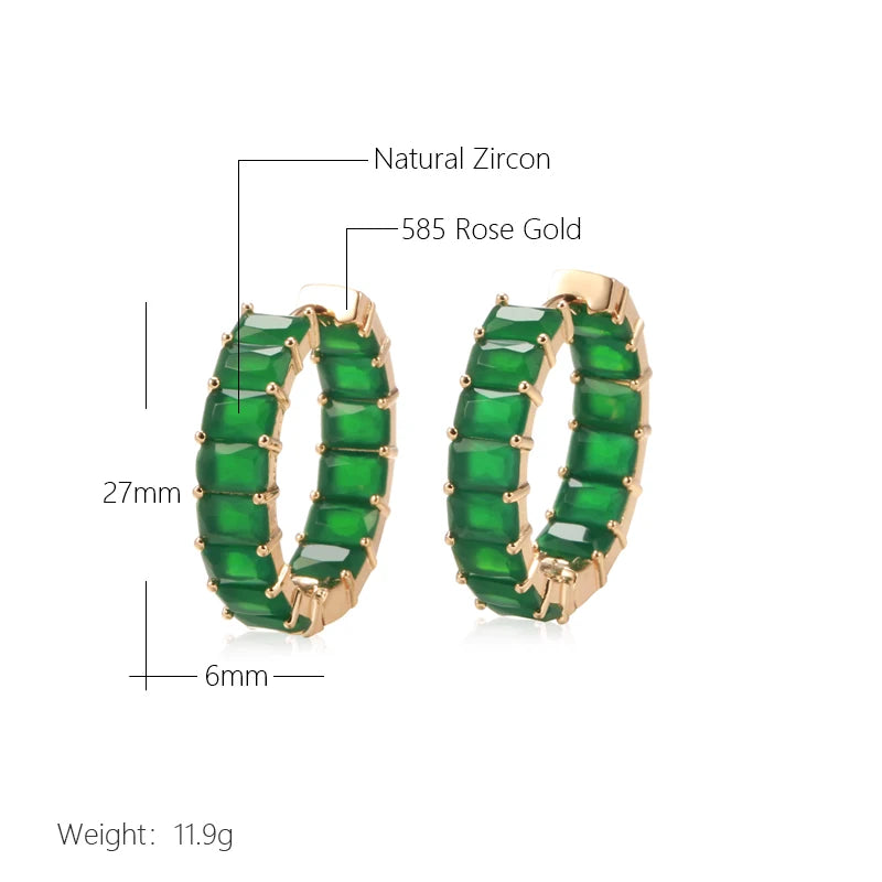 Emerald Square Earrings