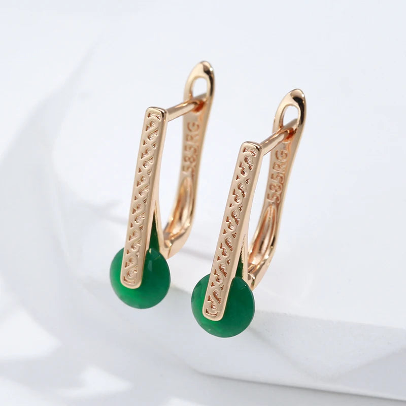 Emerald Gold Earrings