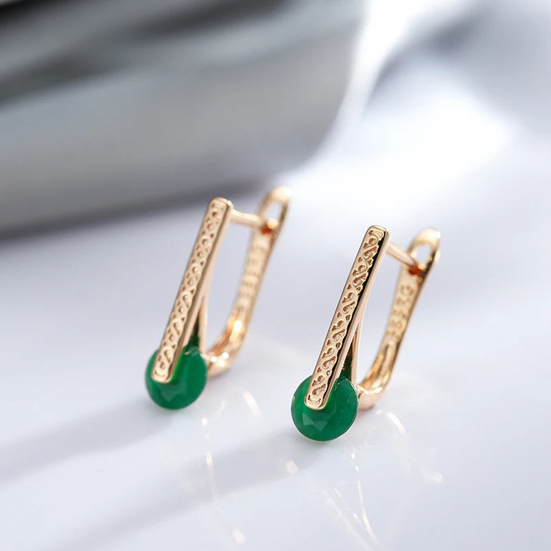 Emerald Gold Earrings