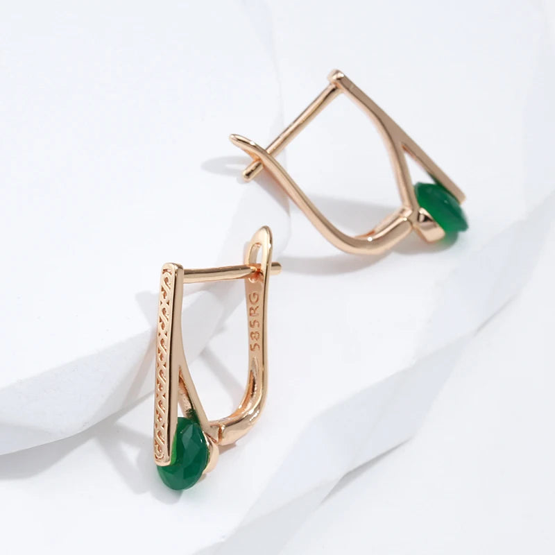 Emerald Gold Earrings