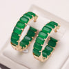 Emerald Square Earrings
