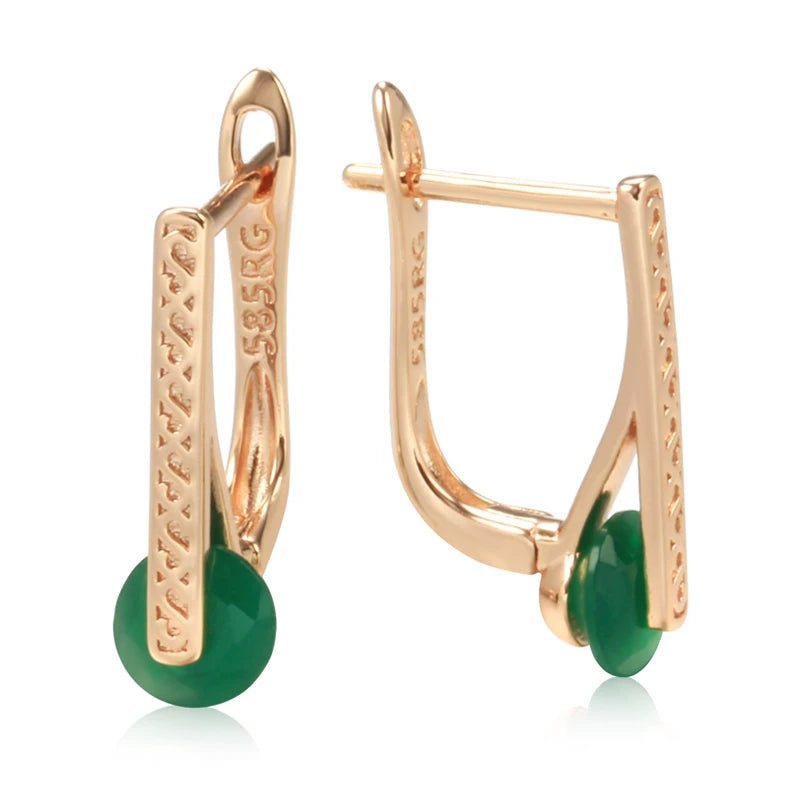 Emerald Gold Earrings