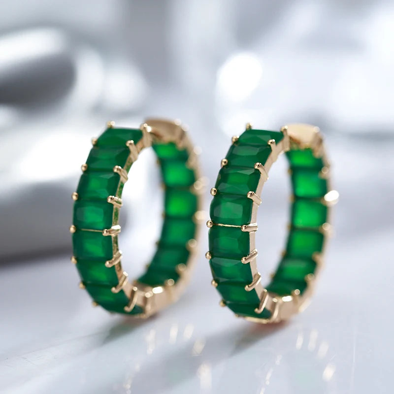 Emerald Square Earrings