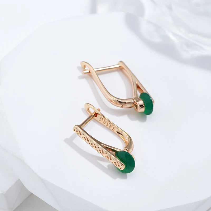 Emerald Gold Earrings