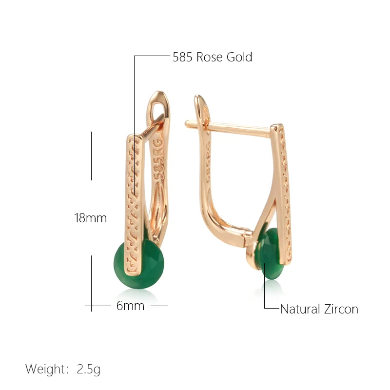 Emerald Gold Earrings
